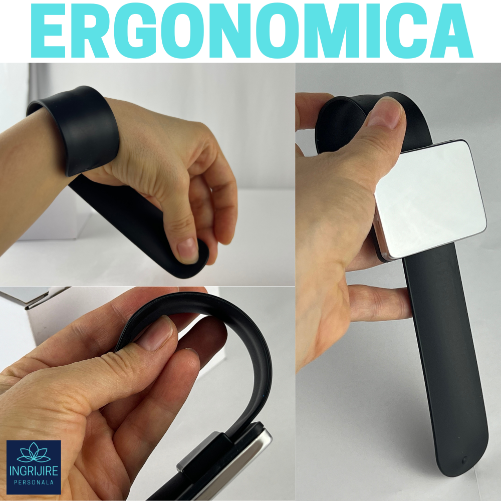 Bratara Magnetica din Silicon pentru frizerie, neagra [8]