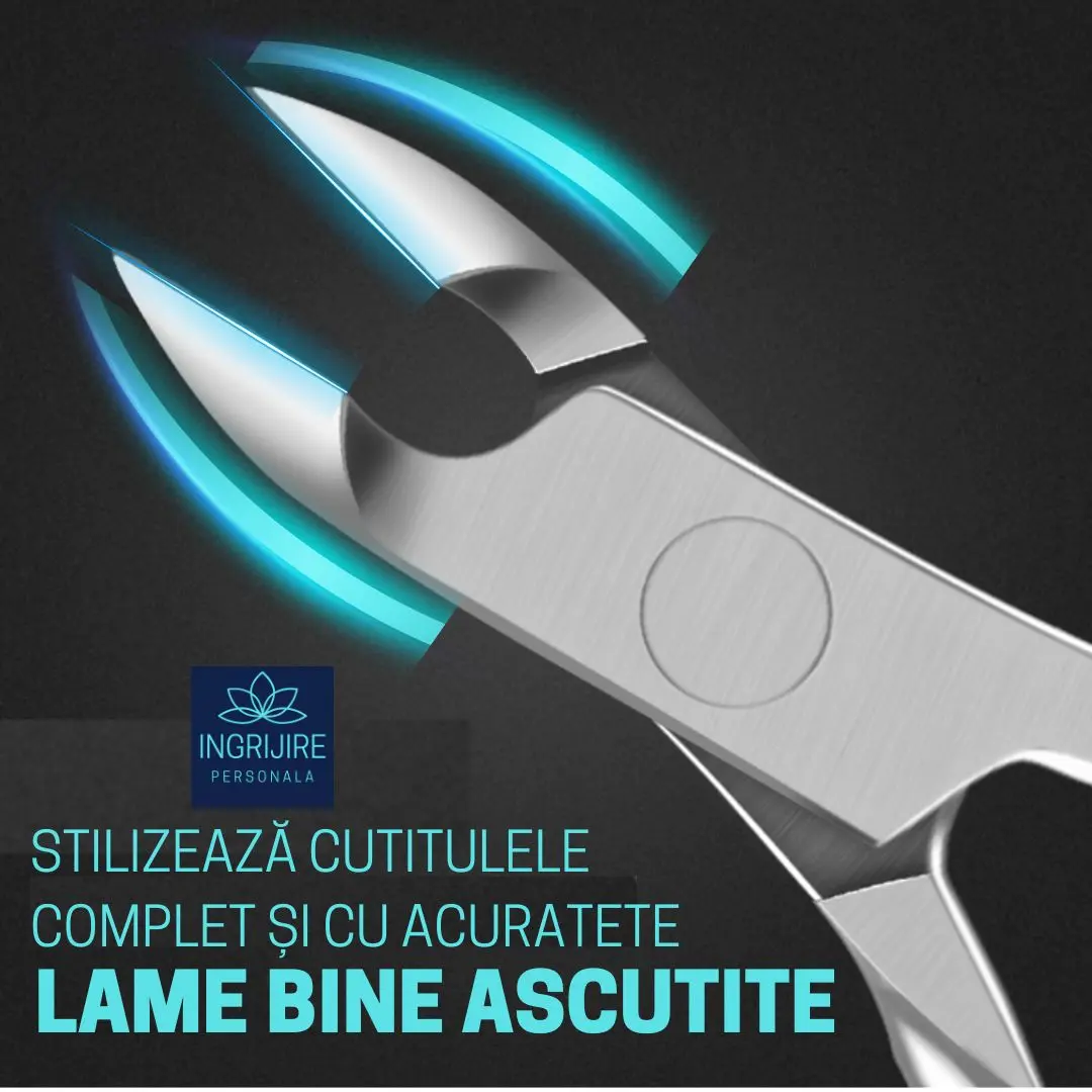 Set complet pentru pedichiura, 4 piese, otel inoxidabil, Blue [4]