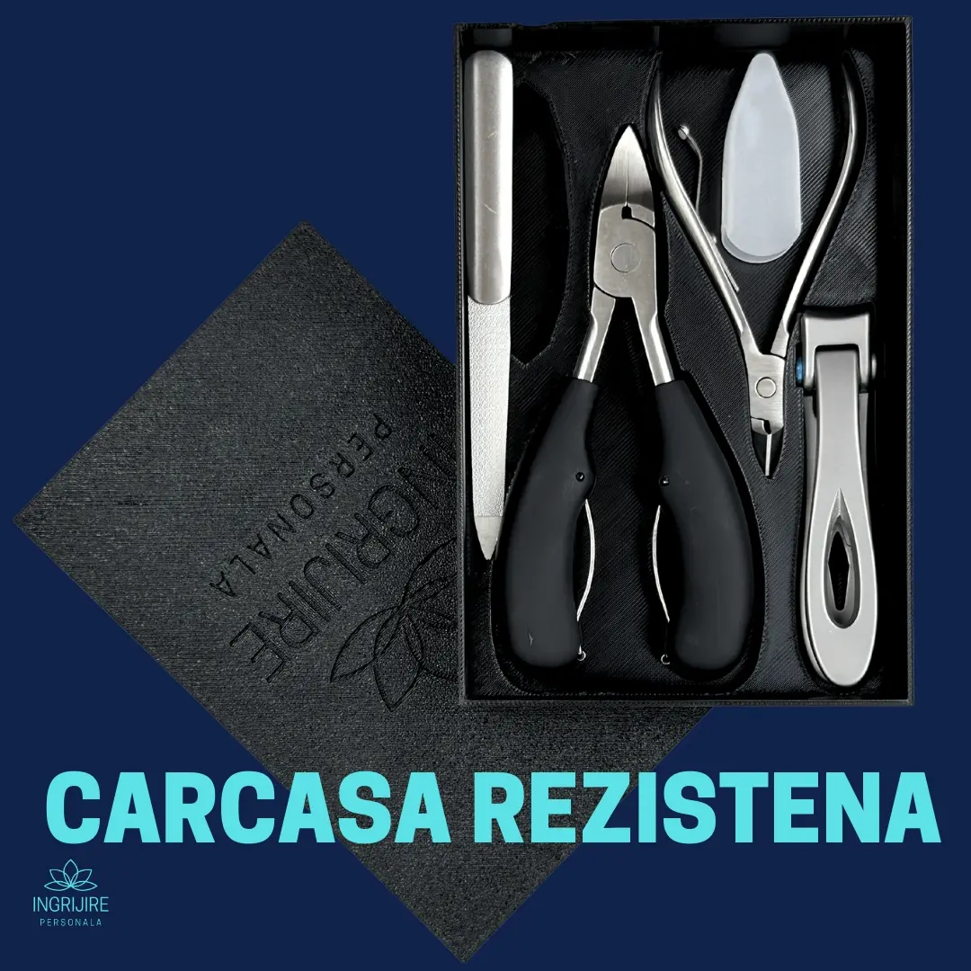 Set complet pentru pedichiura, 4 piese, otel inoxidabil, Black [7]