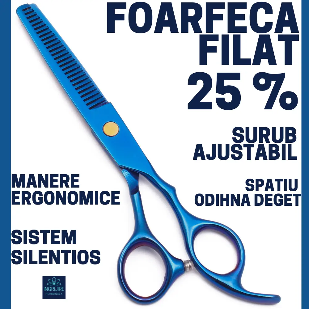Set de 2 foarfece de tuns si filat 6''- cobalt blue [4]