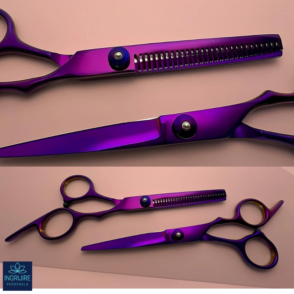 Set de 2 foarfece de tuns si filat 6''- purple [3]
