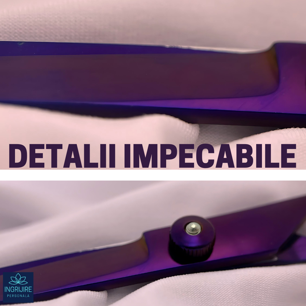 Set de 2 foarfece de tuns si filat 6''- purple [5]