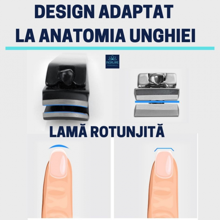 Set de 2 unghiere pentru manichiura&pedichiura cu carcasa din piele ecologica, otel negru mat [8]