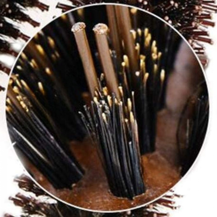 Set de 3 perii pentru frizerie, maner din lemn, termorezistente [14]