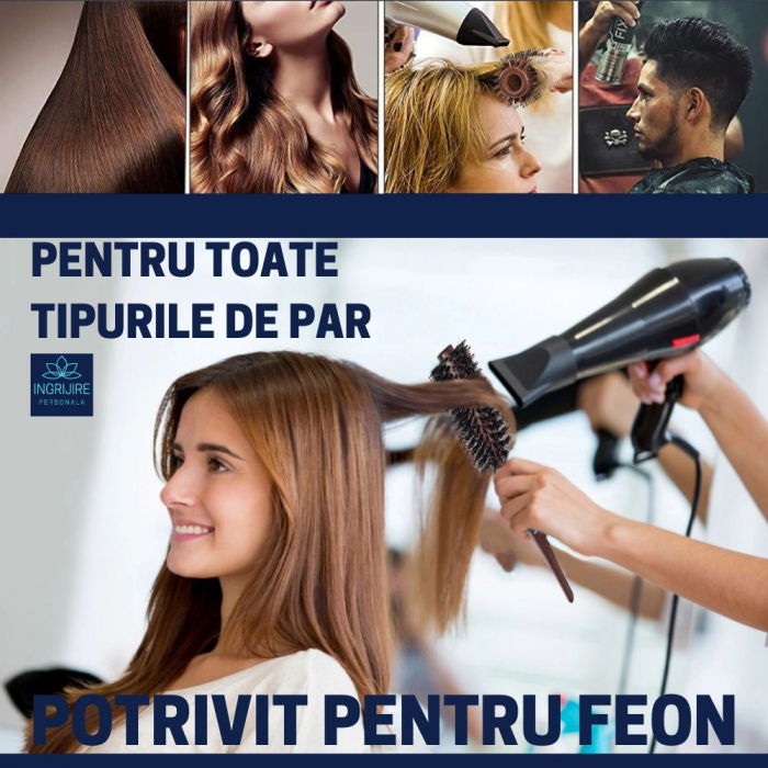 Set de 3 perii pentru frizerie, maner din lemn, termorezistente [13]