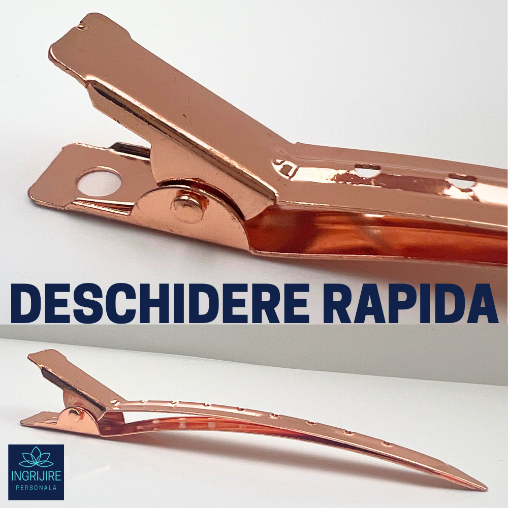 Set de 12 clame de par pentru coafura, rose gold [6]