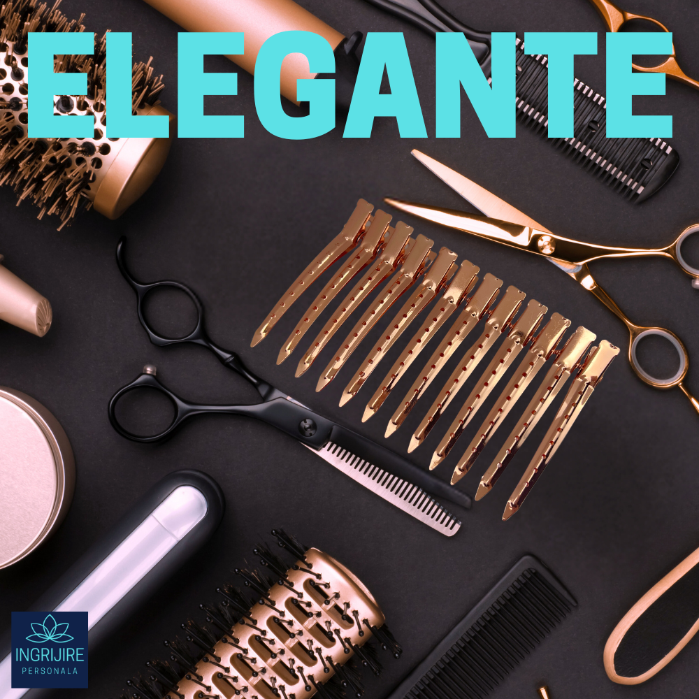 Set de 12 clame de par pentru coafura, rose gold [10]