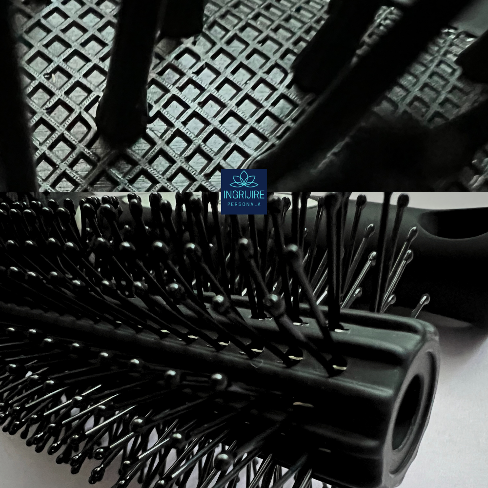 Set de 6 perii de par, BLACK, pentru coafor/frizerie [10]