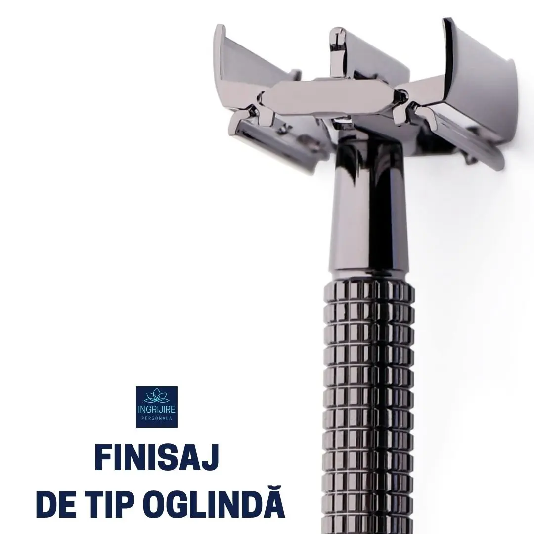 Set pentru barbierit clasic cu aparat de ras clasic, pamatuf, bol si stativ [11]