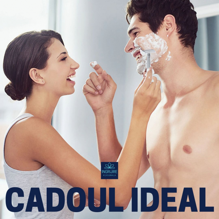Set pentru barbierit din aparat de ras clasic Safety razor si pamatuf cu maner din lemn [11]