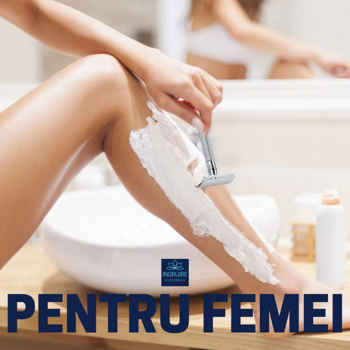 Set pentru barbierit din aparat de ras clasic Safety razor si pamatuf cu maner din lemn [9]