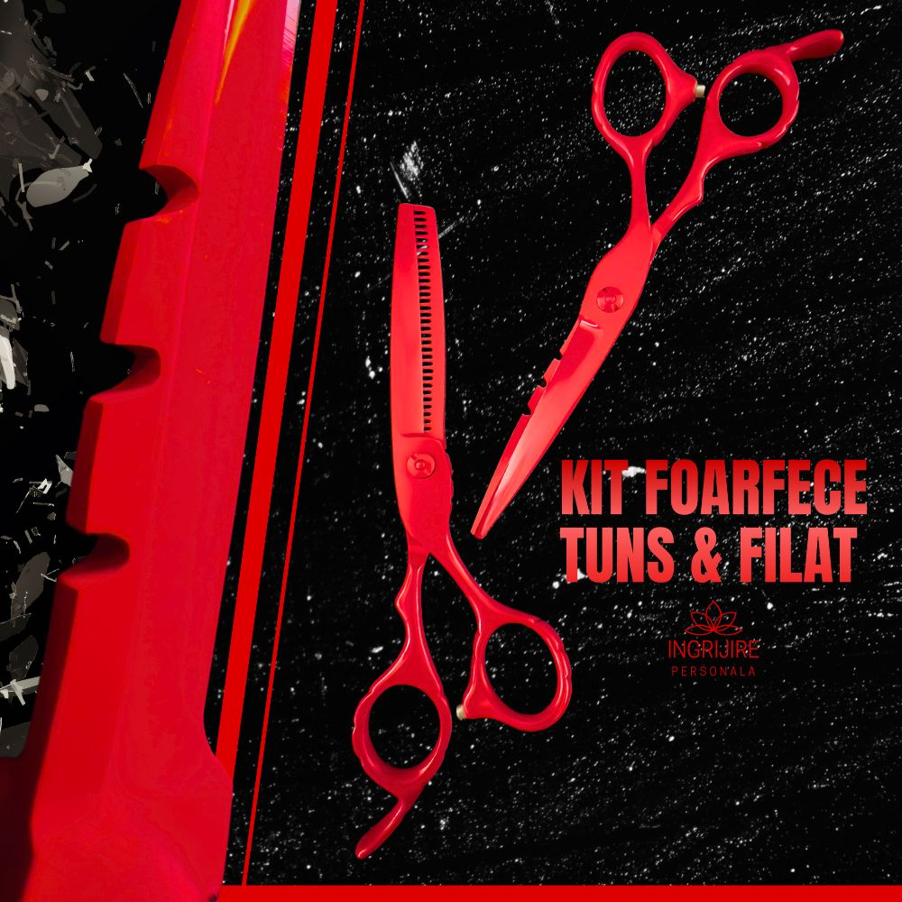 Set pentru Tuns – 8 Instrumente, Barber Red [2]