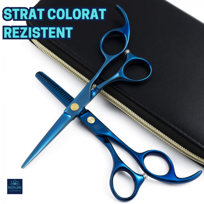 Set de 2 foarfece de tuns si filat 6''- cobalt blue [7]