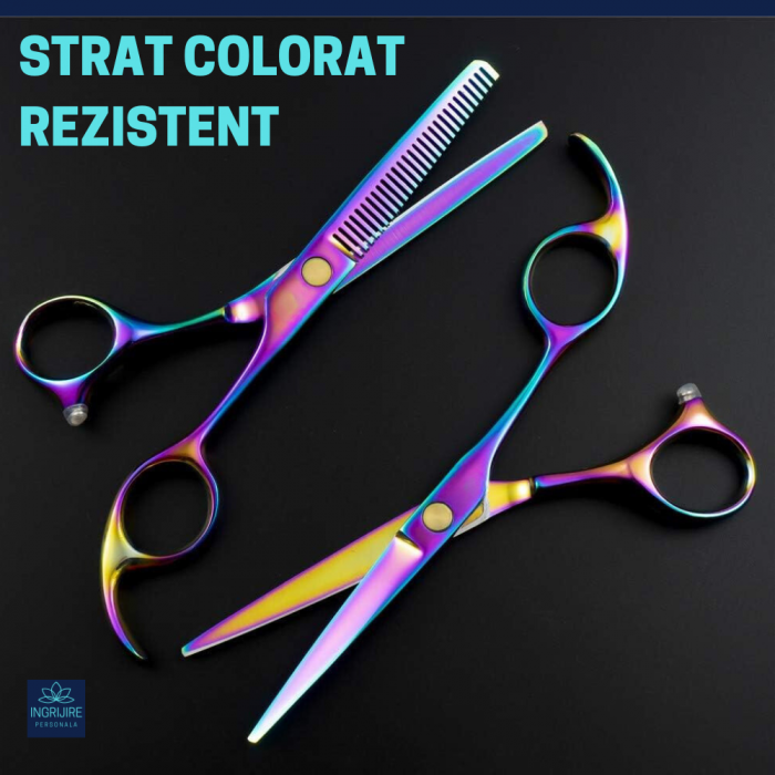 Set de 2 foarfece de tuns si filat 6''- Multicolor [9]
