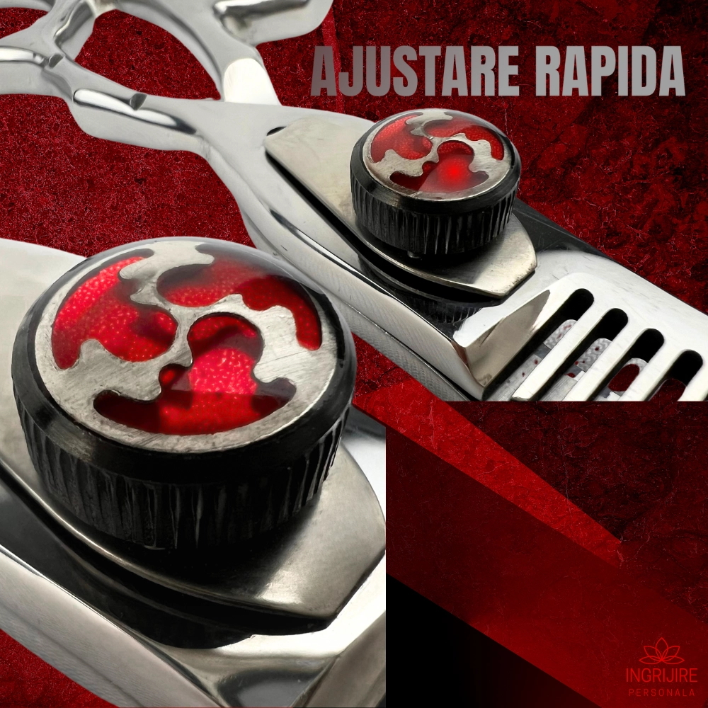 Set profesional de 2 foarfece de tuns si filat 6'' - Silver Master [8]