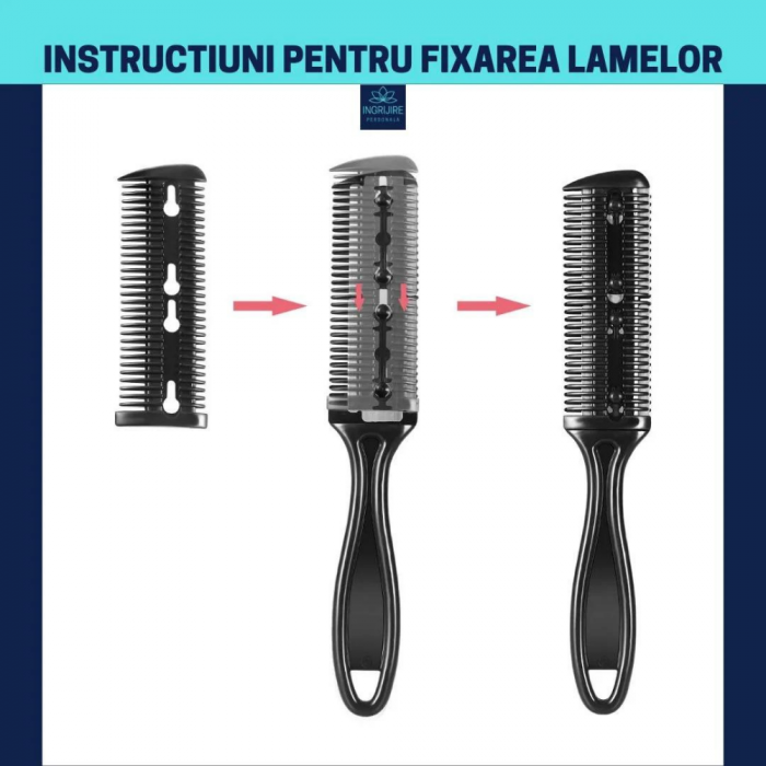 Set profesional pentru frizerie royal gold, 10 instrumente [8]