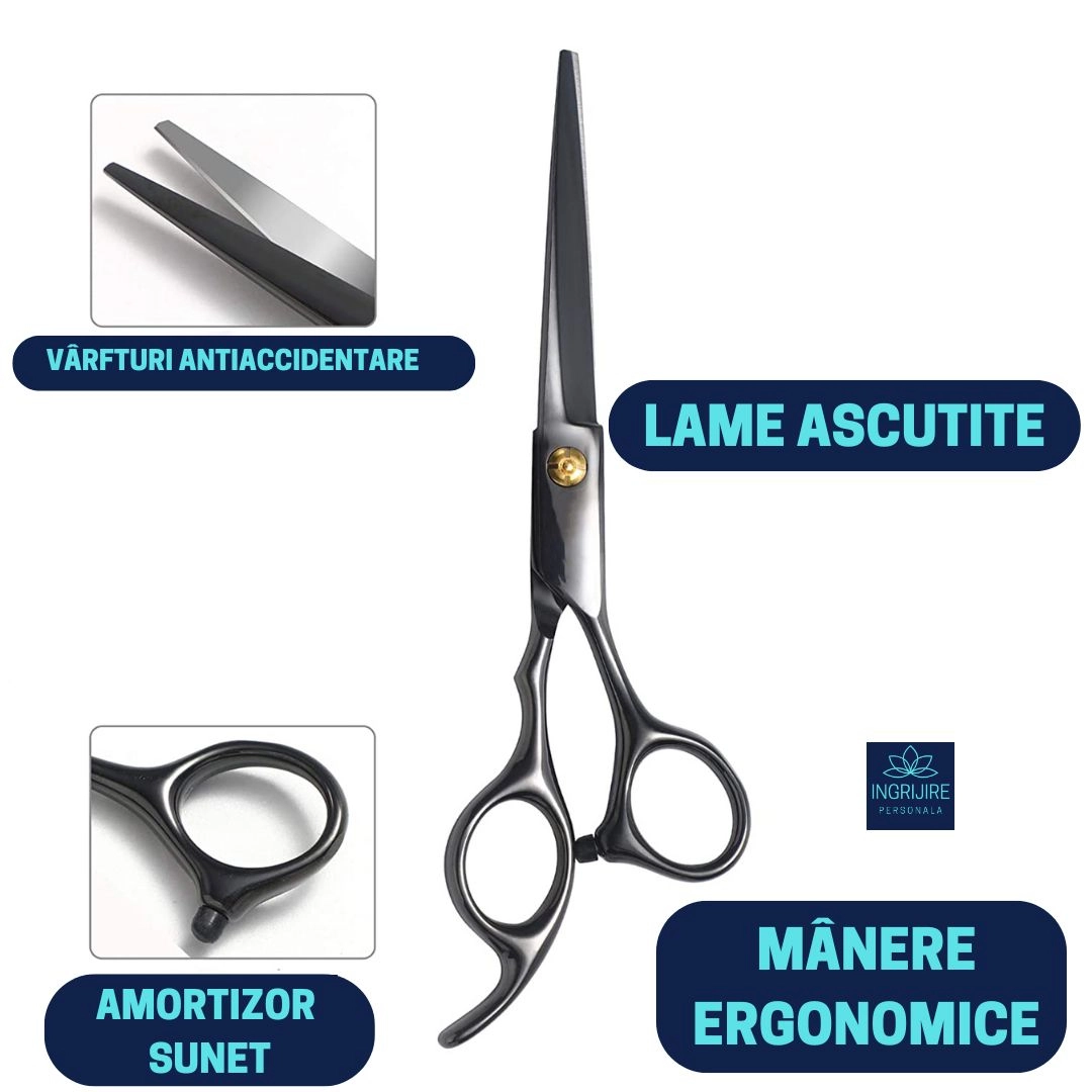 Set profesional pentru frizerie matte black, 9 instrumente [3]