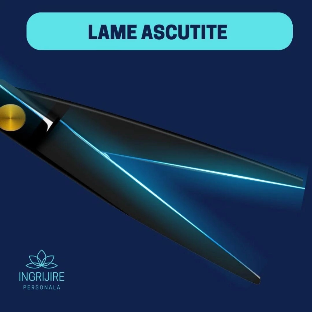 Set profesional pentru frizerie matte black, 9 instrumente [5]