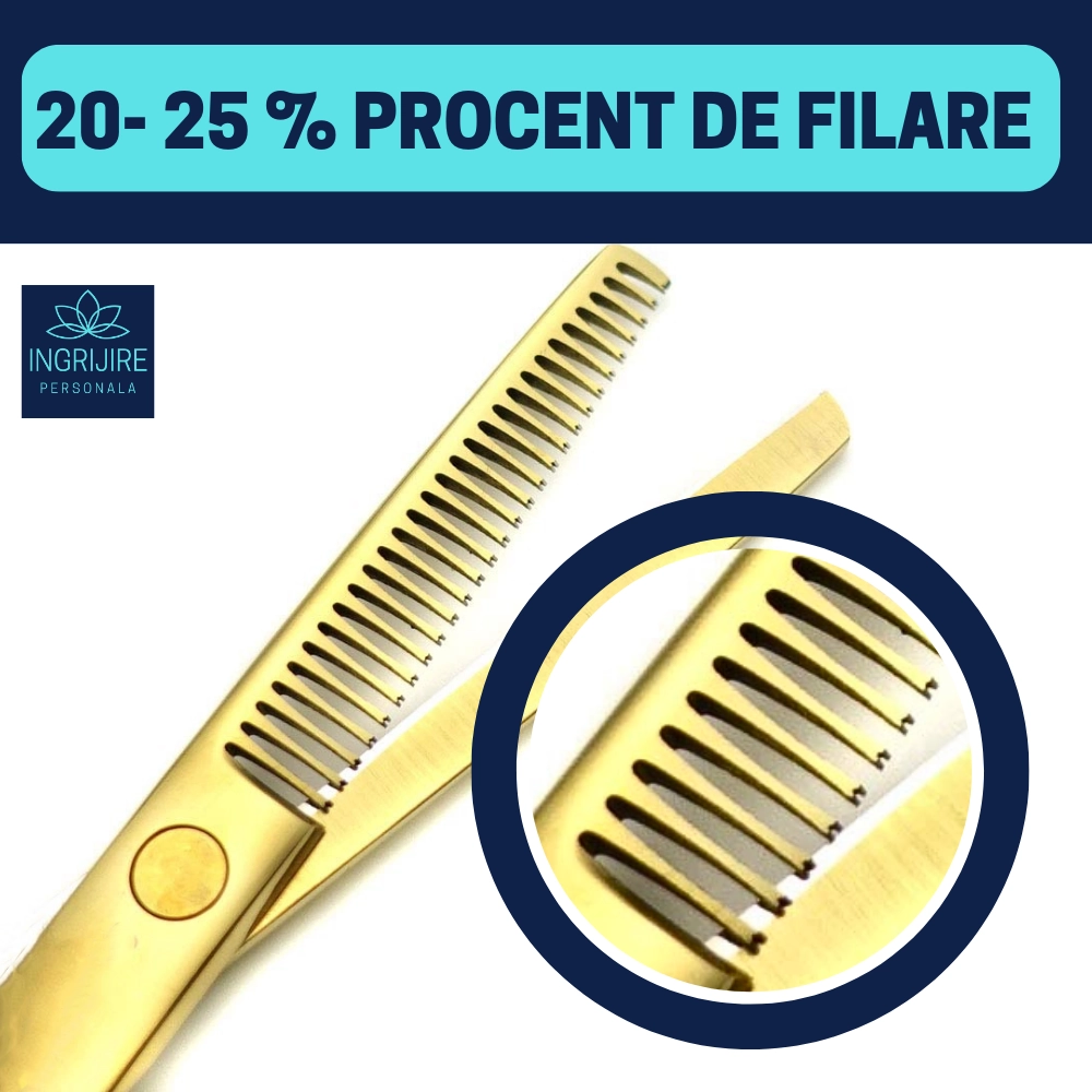 Set profesional pentru frizerie royal gold, 10 instrumente [14]