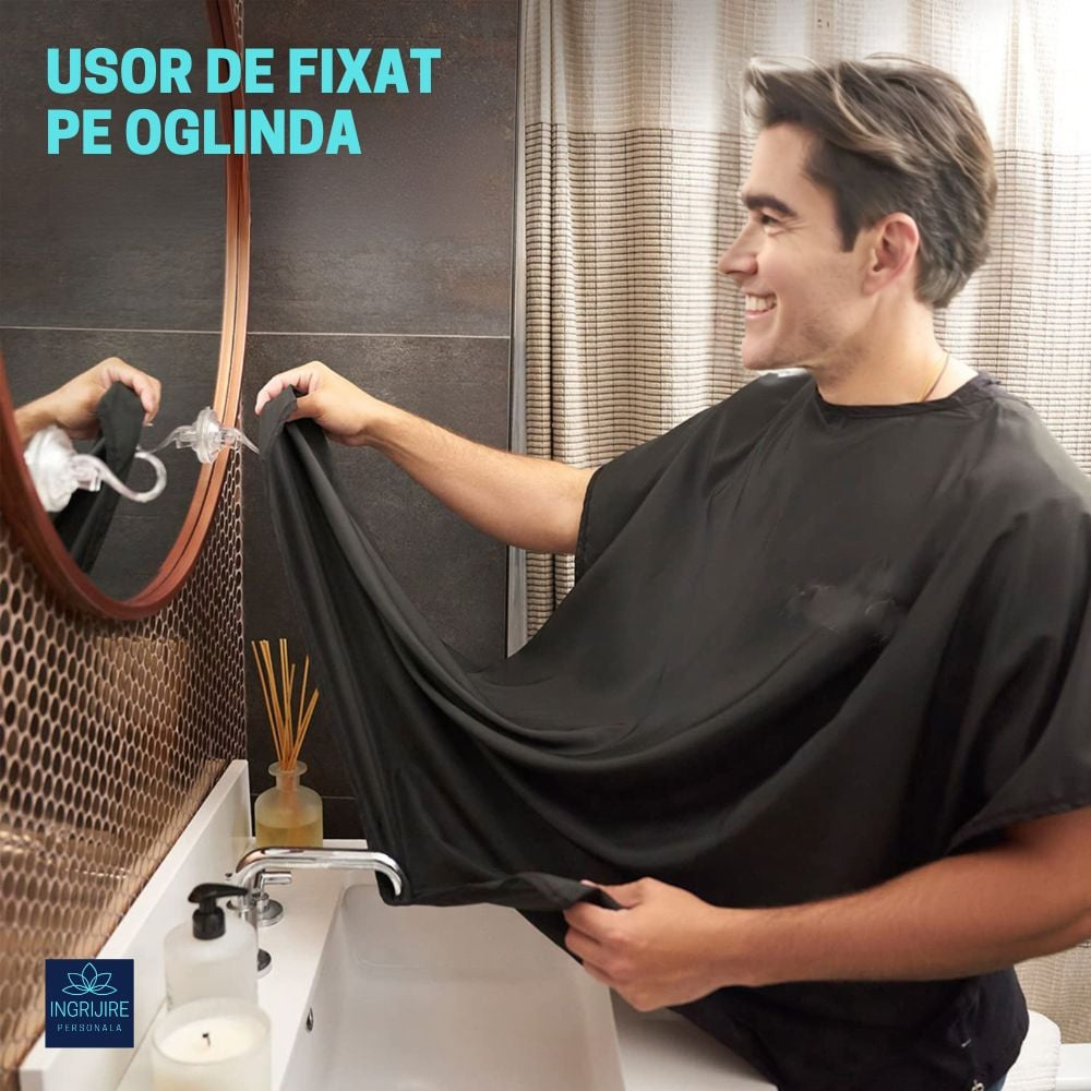 Sort / pelerina pentru barbierit negru [7]