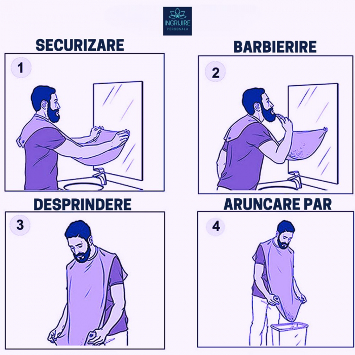 Sort / pelerina pentru barbierit negru [13]