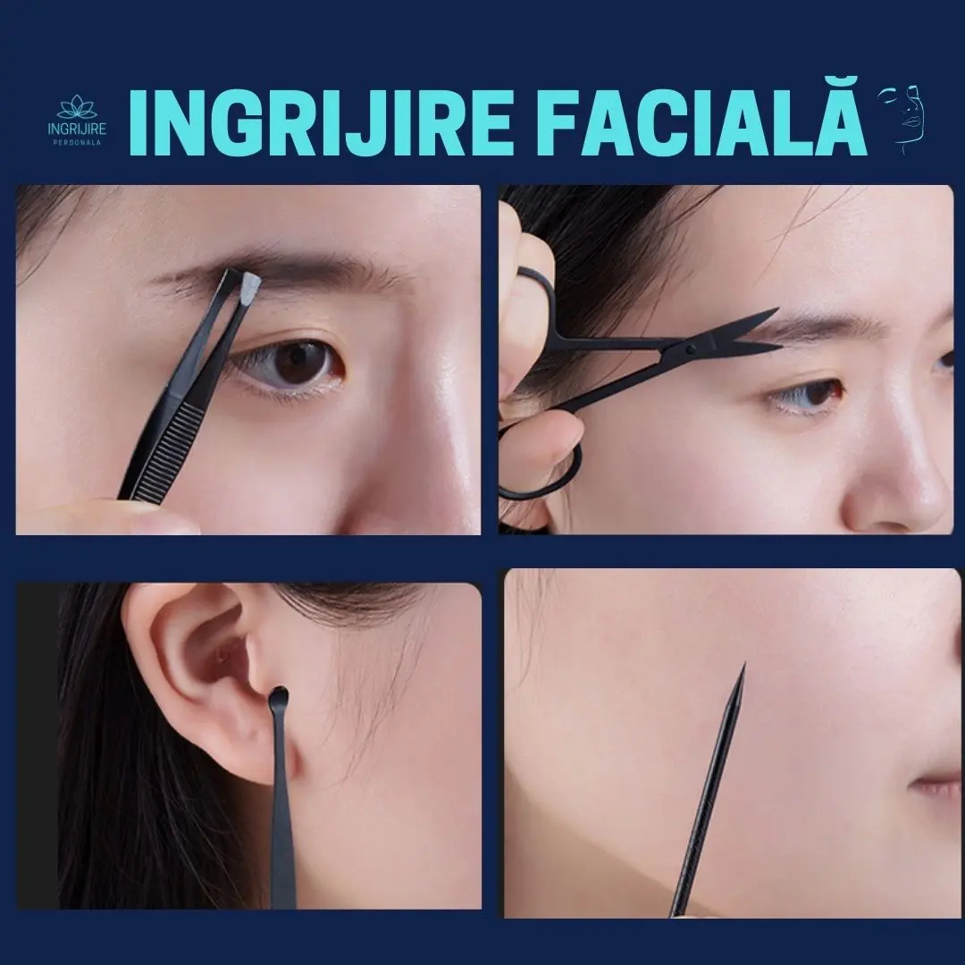 Trusa manichiura 15 piese, otel negru mat [6]