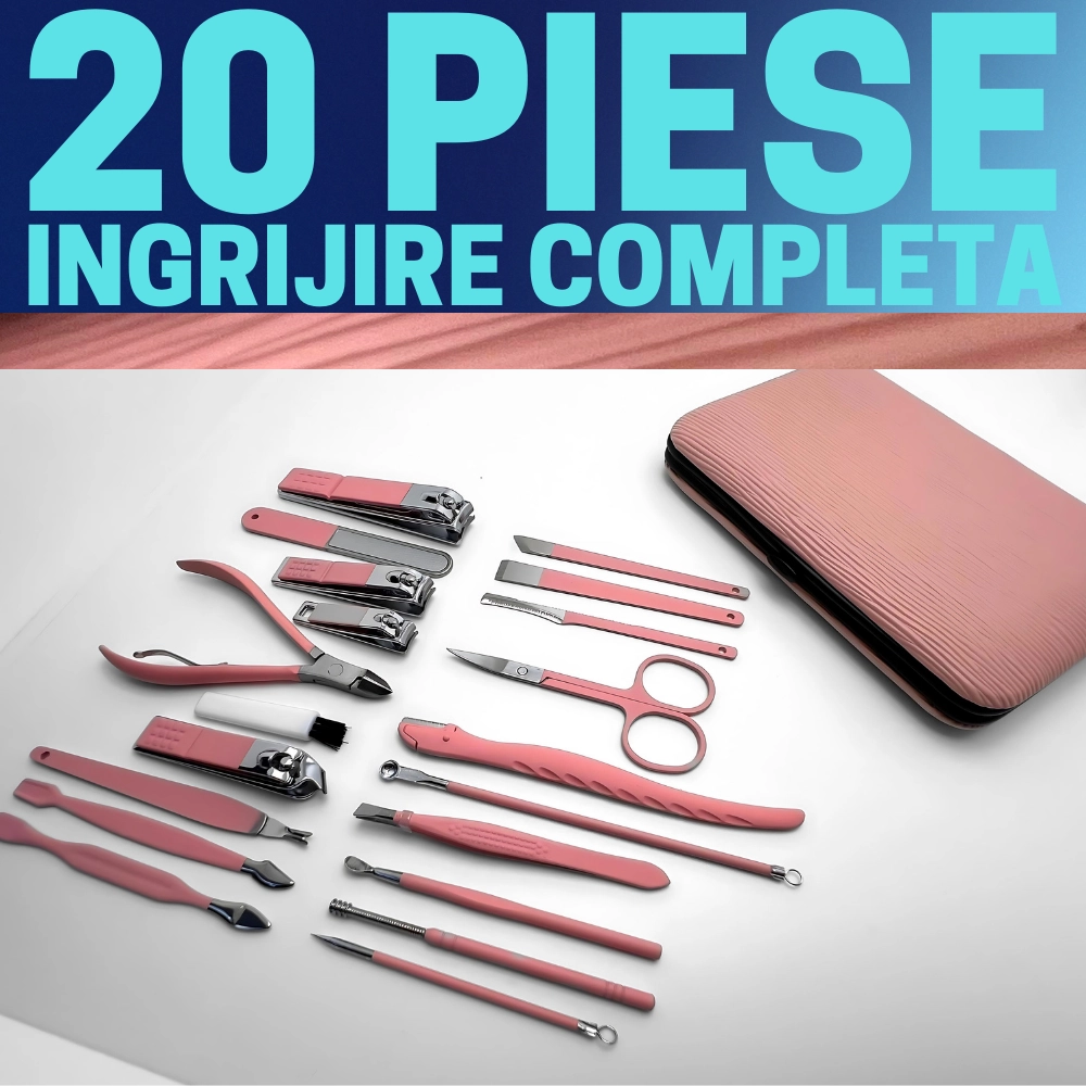 Trusa manichiura 20 piese, Pink [2]