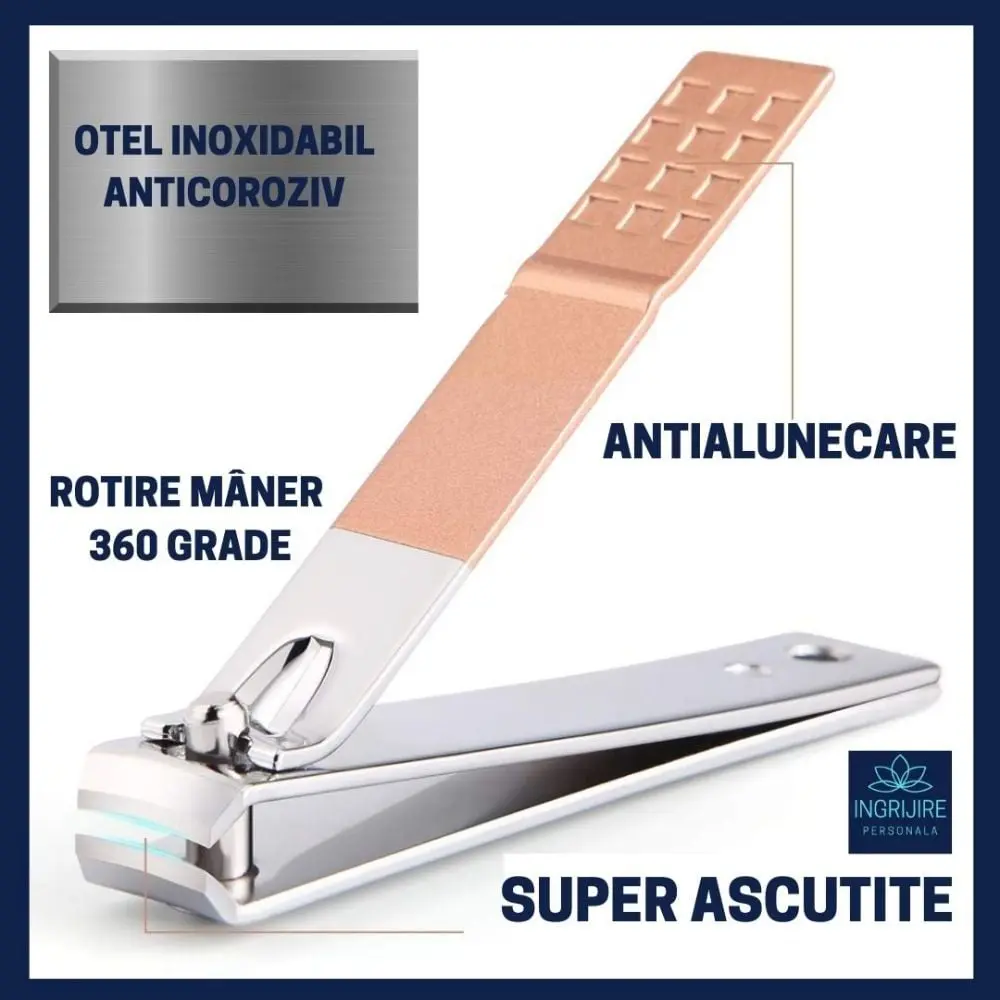 Trusa manichiura 4 piese, otel inoxidabil, Flamingo pink [7]