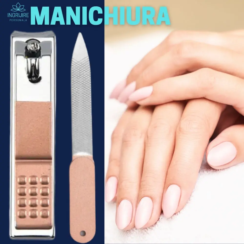 Trusa manichiura 4 piese, otel inoxidabil, Flamingo pink [2]
