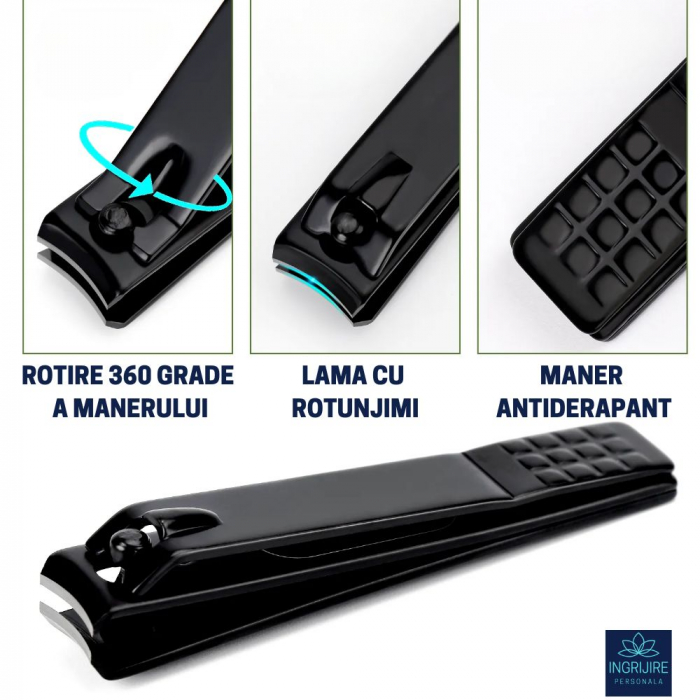 Trusa manichiura 4 piese, otel inoxidabil, Marine blue [11]