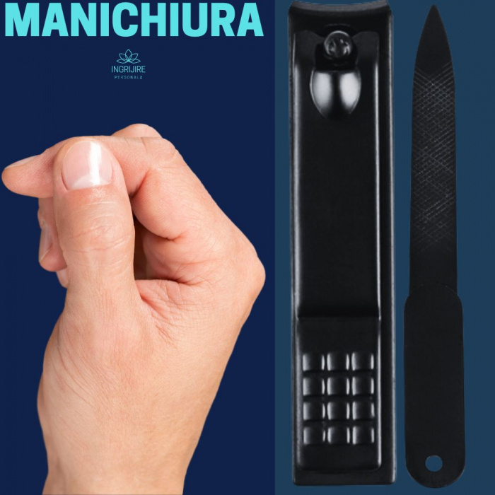 Trusa manichiura 4 piese, otel inoxidabil, Marine blue [4]