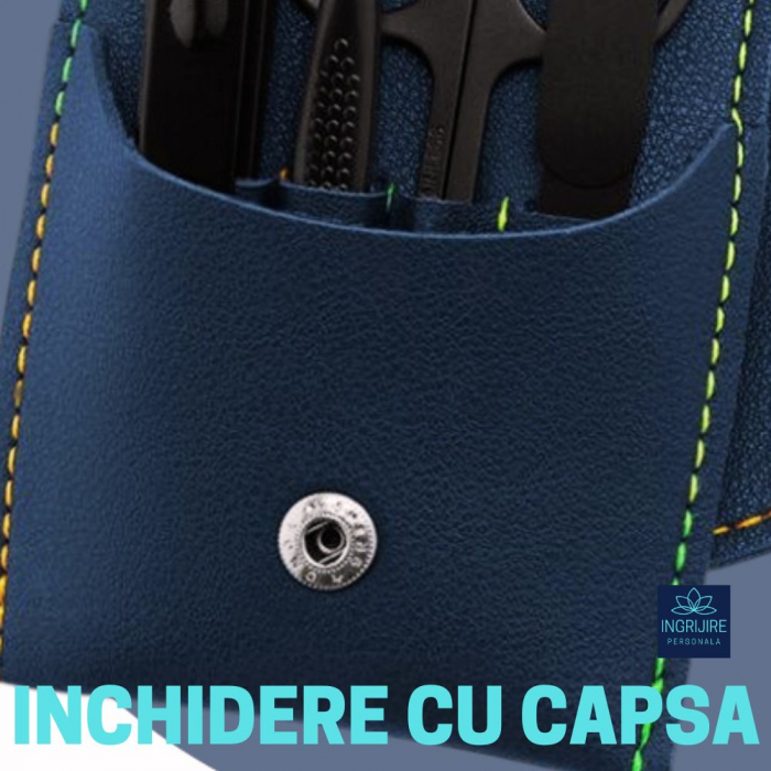 Trusa manichiura 4 piese, otel inoxidabil, Marine blue [12]