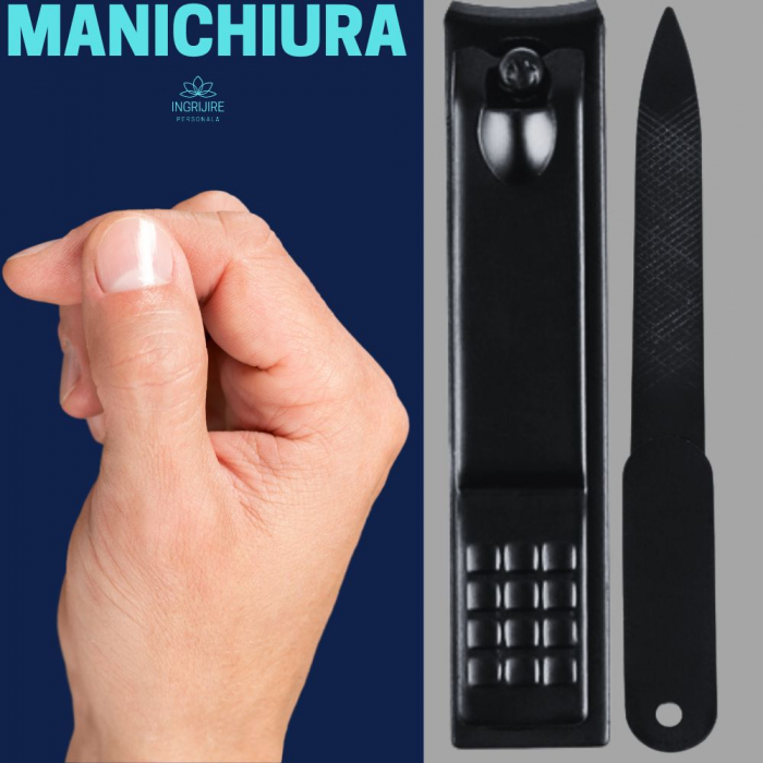 Trusa manichiura 4 piese, otel inoxidabil, Street Grey [4]