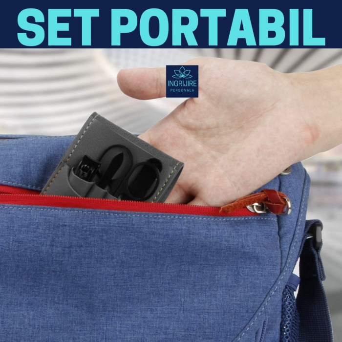 Trusa manichiura 4 piese, otel inoxidabil, Street Grey [19]