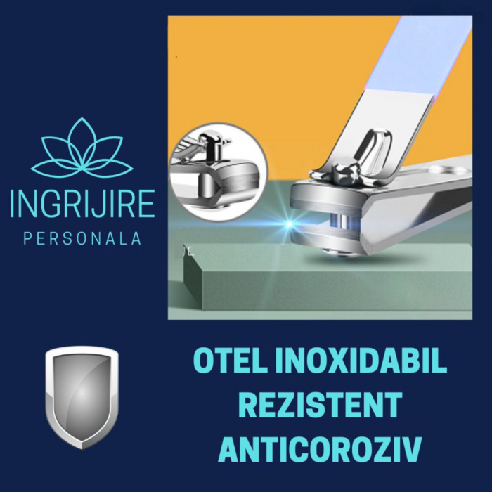 Trusa manichiura profesionala 16 piese, otel inoxidabil -LAGOON [8]