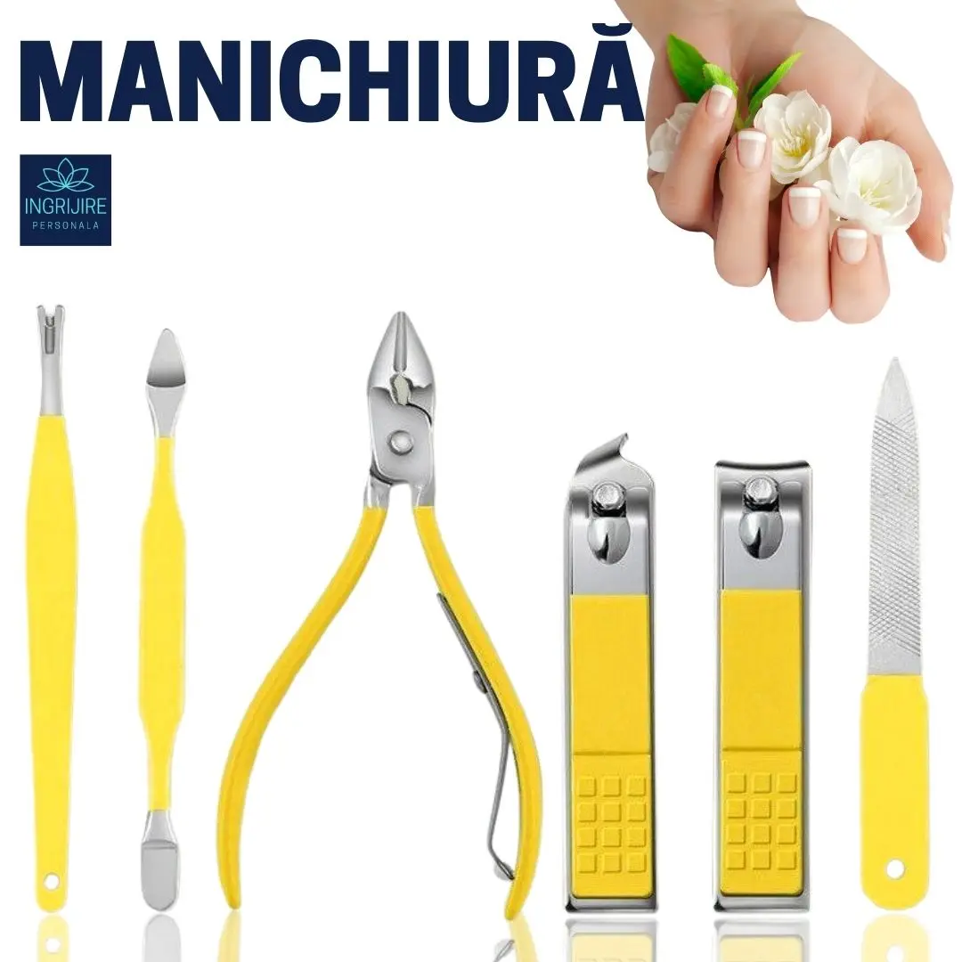 Trusa manichiura profesionala 16 piese, otel inoxidabil - LEMON [3]