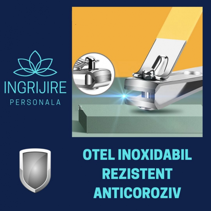 Trusa manichiura profesionala 16 piese, otel inoxidabil - LEMON [8]