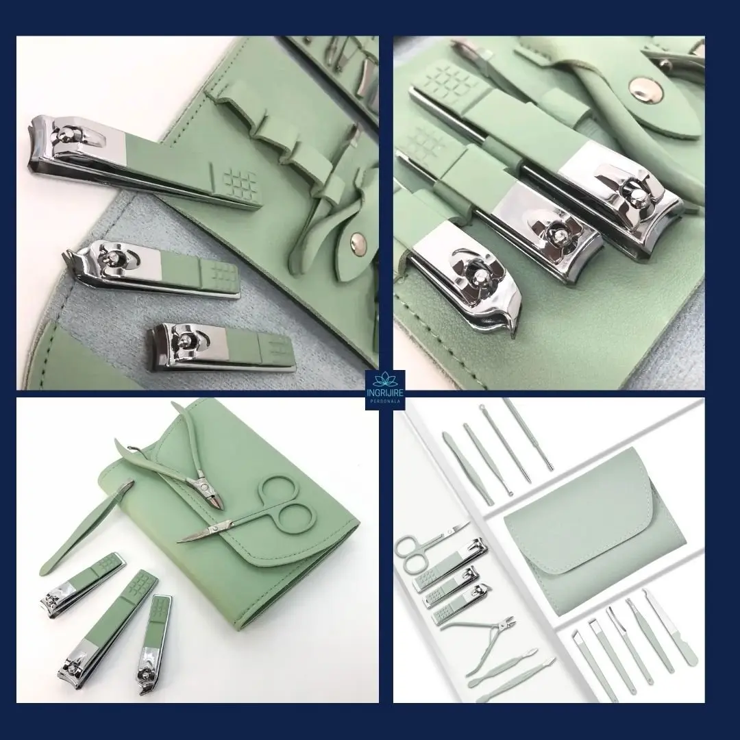 Trusa manichiura profesionala 16 piese, otel inoxidabil - OLIVE [2]