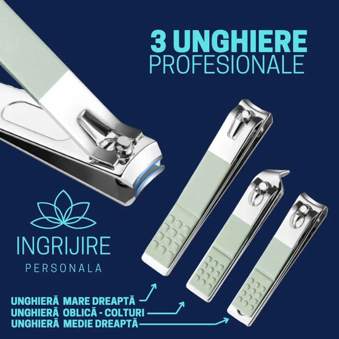 Trusa manichiura profesionala 16 piese, otel inoxidabil - OLIVE [8]