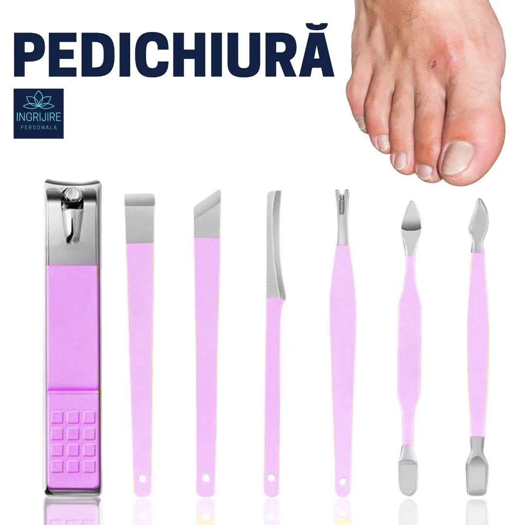 Trusa manichiura profesionala 16 piese, otel inoxidabil -ORHIDEE [5]