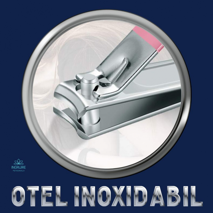 Trusa manichiura profesionala 16 piese, otel inoxidabil - PINK BABY DOLL [3]