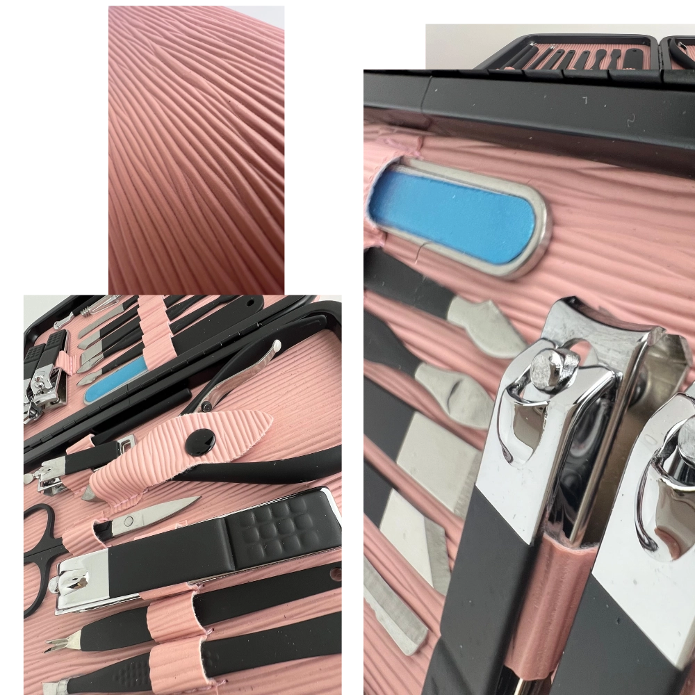 Trusa manichiura profesionala 18 piese, Black&Pink [2]