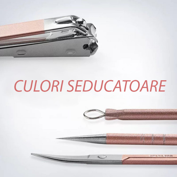 Trusa manichiura 18 piese, Coral Pink [7]