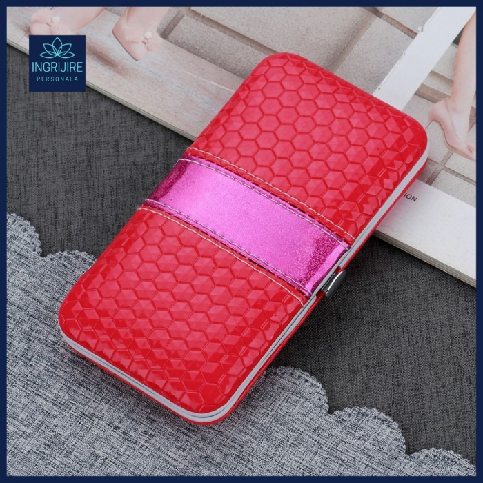 Trusa manichiura profesionala 18 piese, Silver, Ruby Pink [4]