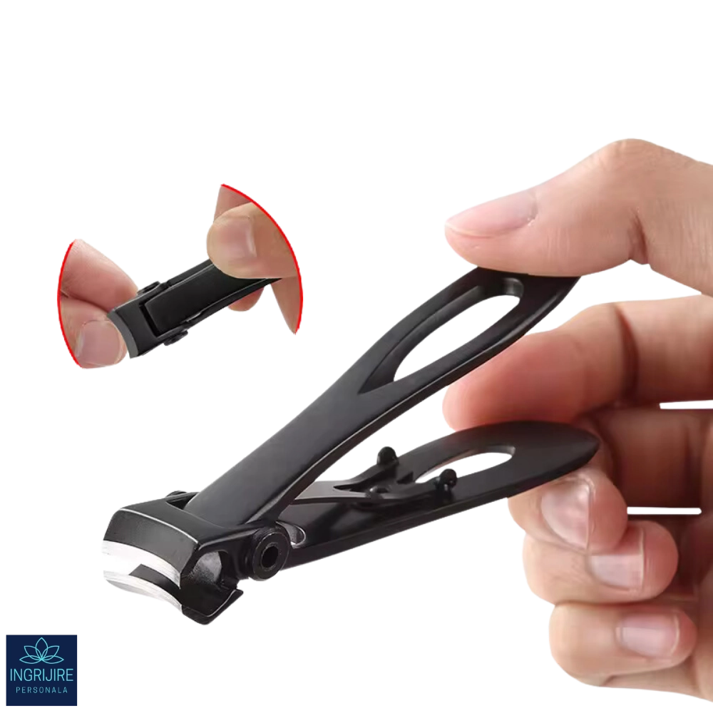 Unghiera pentru pedichiura cu deschidere mare - Otel inoxidabil - Matte Black [7]