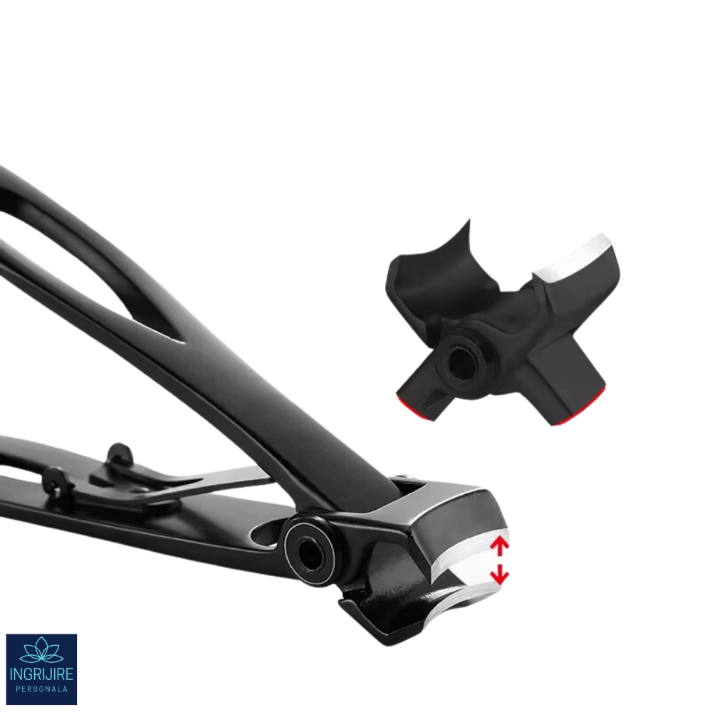 Unghiera pentru pedichiura cu deschidere mare - Otel inoxidabil - Matte Black [4]