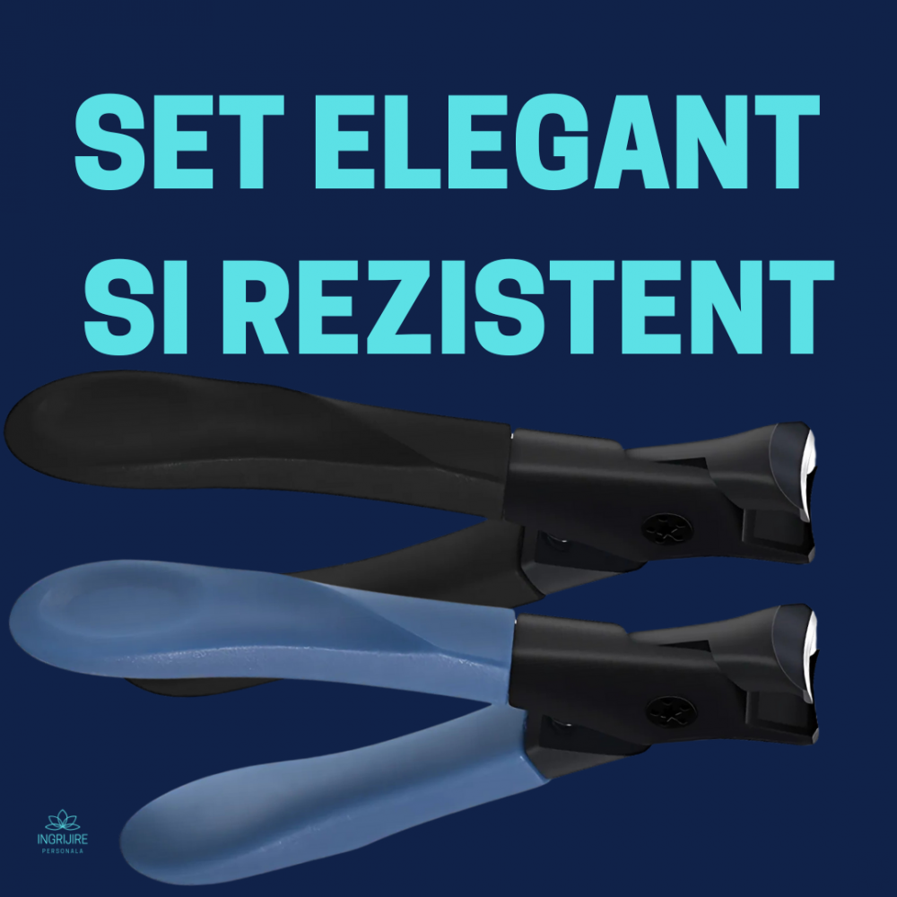 Set de 2 unghiere pentru pedichiura cu deschidere mare, black&blue [3]