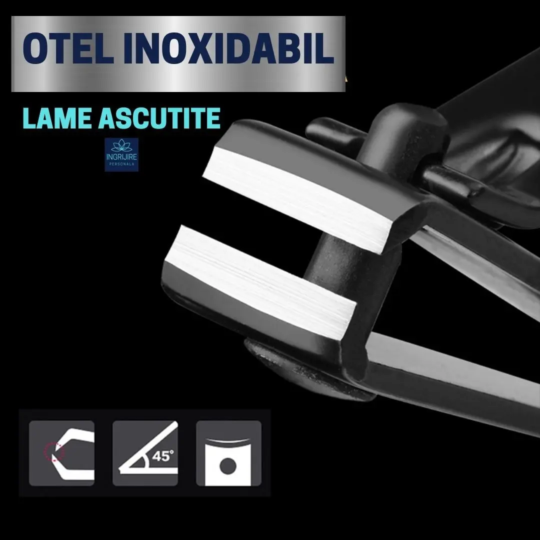 Unghiera pentru unghii dure manichiura&pedichiura - Otel inoxidabil - matte black - 8 cm [5]