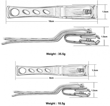 Set Unghierere 2  reversibile  cu rotatie 360 grade - pentru unghii dure [1]