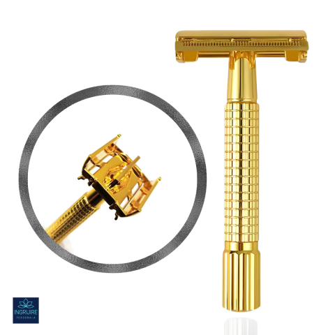 Aparate de ras clasice - Aparat de ras clasic butterfly, Safety Razor, Gold